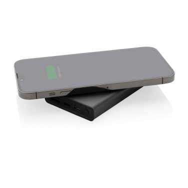Logo trade business gift photo of: Terra RCS recycled aluminium 5000 mAh powerbank 5W wireless