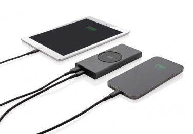 Logotrade corporate gift image of: Terra RCS recycled 18W aluminium 10000 powerbank 10W