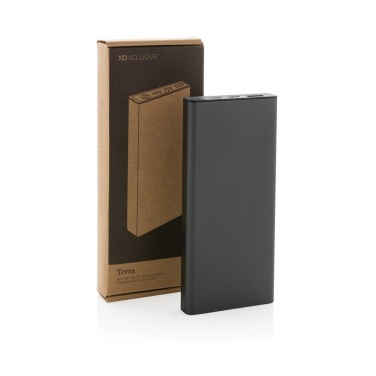 Logo trade promotional gifts image of: Terra RCS recycled 18W aluminium powerbank 10.000 mAh