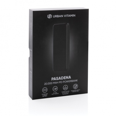 Logotrade promotional gift picture of: Urban Vitamin Pasadena 20.000 mAh 18W PD powerbank