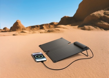 Logo trade promotional products image of: Solarpulse rplastic portable Solar panel 10W