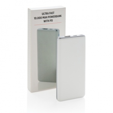 Logo trade business gifts image of: Ultra fast 10.000 mAh powerbank with PD