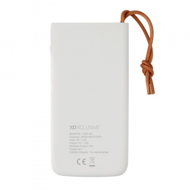 Logo trade promotional item photo of: Aria 8.000 mAh 5W wireless charging powerbank