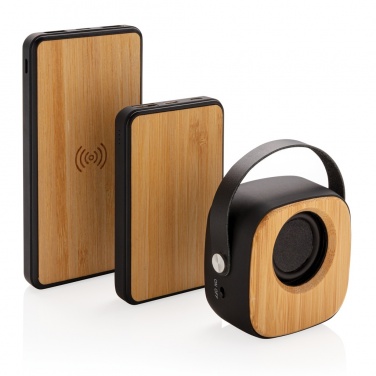 Logo trade promotional giveaways image of: Bamboo 3W Wireless Fashion Speaker