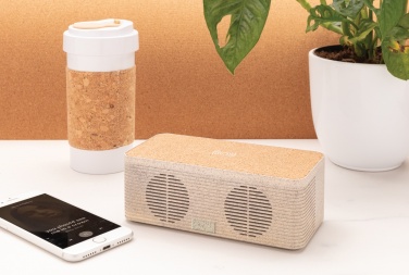 Logotrade corporate gift image of: Wheatstraw wireless charging speaker
