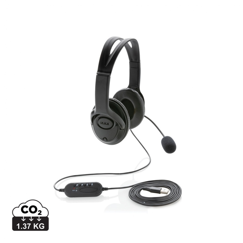 Logo trade promotional products image of: Over ear wired work headset