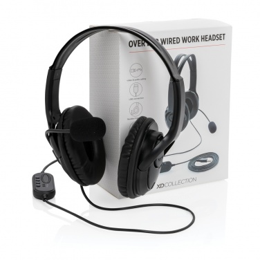 Logo trade promotional items picture of: Over ear wired work headset