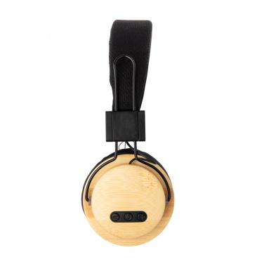 Logotrade promotional gift image of: Bamboo wireless headphone