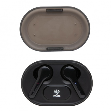 Logotrade promotional merchandise photo of: Light up logo TWS earbuds in charging case