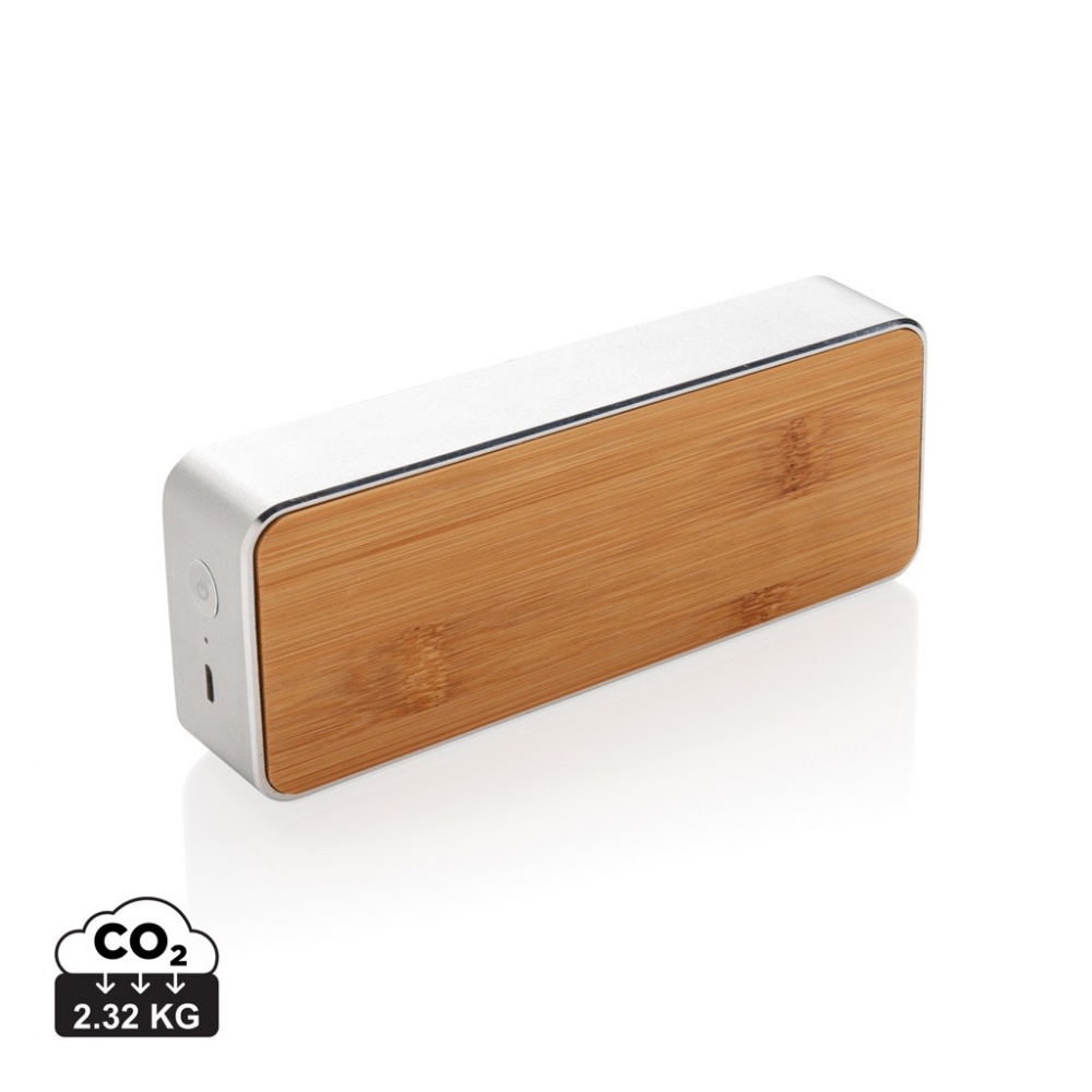 Logo trade business gifts image of: Nevada Bamboo 3W wireless speaker