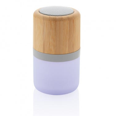 Logotrade promotional giveaway image of: Bamboo colour changing 3W speaker light