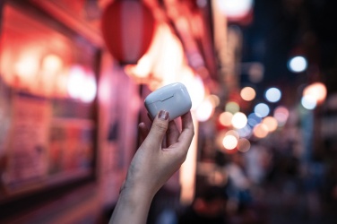 Logo trade promotional products picture of: RCS recycled plastic Liberty Pro wireless earbuds