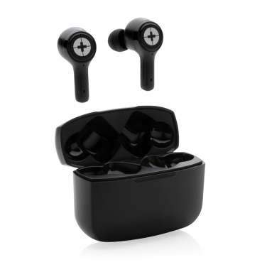 Logotrade promotional giveaway image of: RCS recycled plastic Swiss Peak ANC TWS earbuds