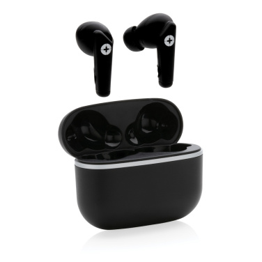 Logotrade promotional product image of: RCS recycled plastic Swiss Peak TWS earbuds 2.0