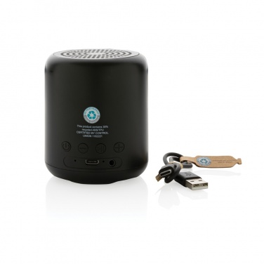 Logo trade corporate gifts image of: RCS certified recycled plastic 5W Wireless speaker