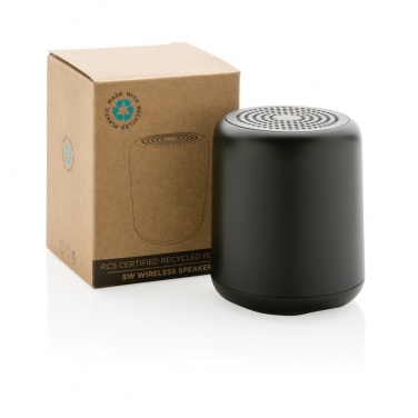 Logo trade promotional gifts image of: RCS certified recycled plastic 5W Wireless speaker