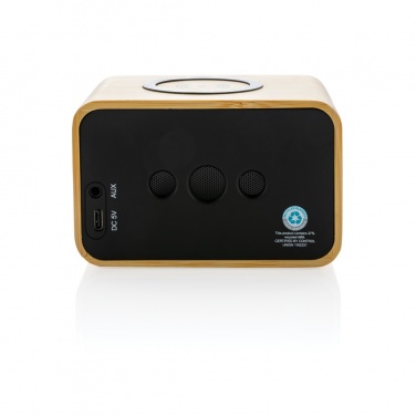 Logotrade advertising product picture of: RCS Rplastic 3W speaker with bamboo 5W wireless