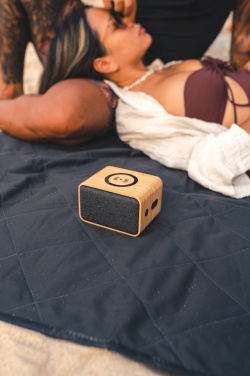Logotrade advertising product picture of: RCS Rplastic 3W speaker with bamboo 5W wireless