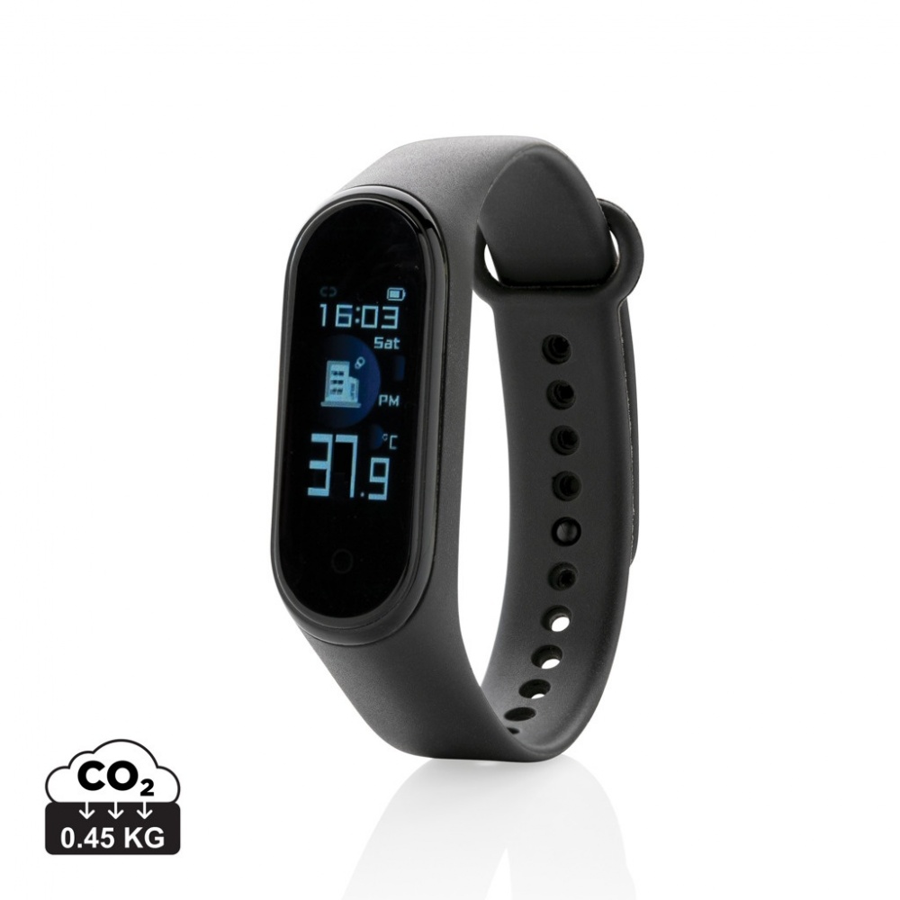 Logo trade promotional merchandise image of: Stay Healthy Bracelet Thermometer