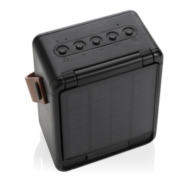 Logo trade corporate gifts image of: Skywave RCS recycled plastic solar speaker 12W