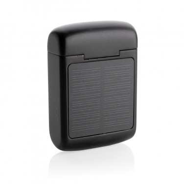 Logotrade promotional gift picture of: Skywave RCS recycled plastic solar earbuds