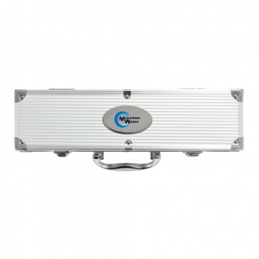 Logo trade promotional giveaway photo of: 3 pcs barbecue set in aluminium box