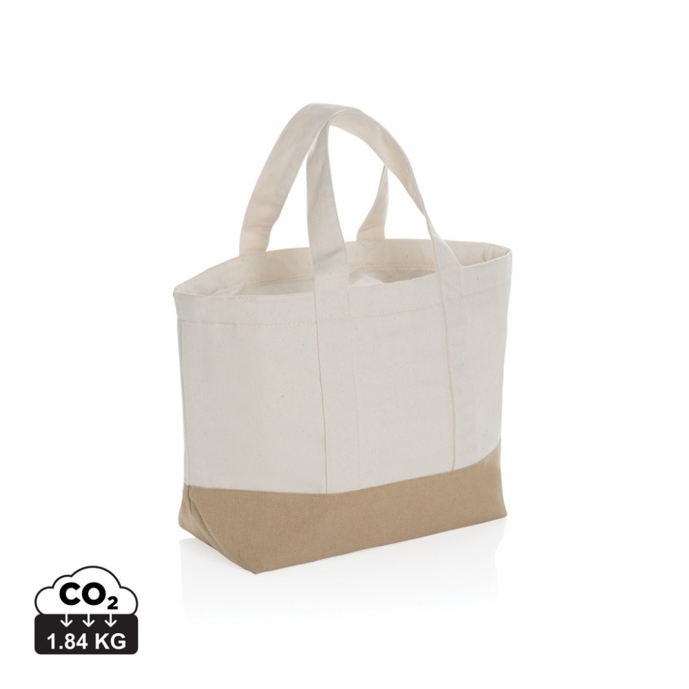 Logo trade corporate gifts image of: Impact Aware™ 285 gsm rcanvas cooler bag undyed
