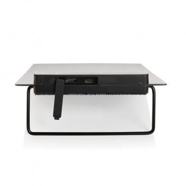 Logo trade business gift photo of: Pedro AWARE™ RPET deluxe cooler bag with 5W solar panel