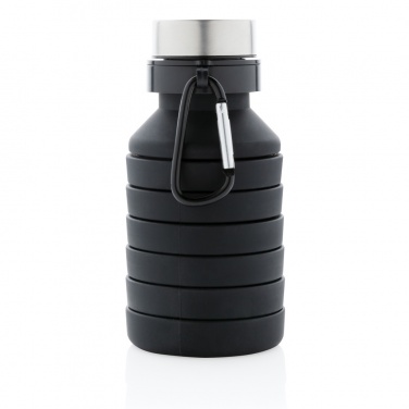 Logo trade corporate gift photo of: Leakproof collapsible silicone bottle with lid