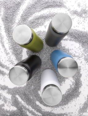 Logo trade promotional merchandise picture of: RCS Recycled stainless steel vacuum bottle 600ML