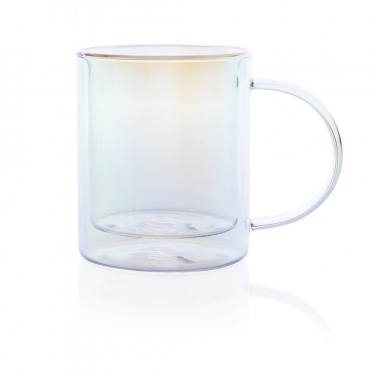 Logotrade promotional gift picture of: Deluxe double wall electroplated glass mug
