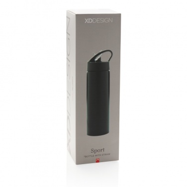 Logo trade promotional product photo of: Sport bottle with straw