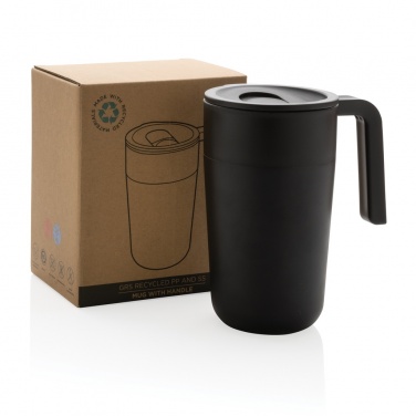 Logotrade advertising product picture of: GRS Recycled PP and SS mug with handle