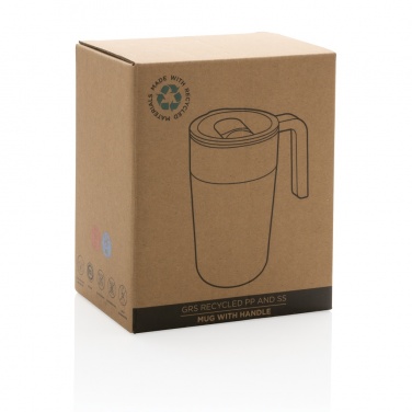 Logo trade business gift photo of: GRS Recycled PP and SS mug with handle