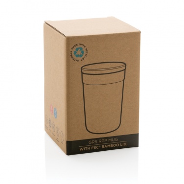 Logotrade promotional giveaway image of: GRS certified recycled PP mug with bamboo lid