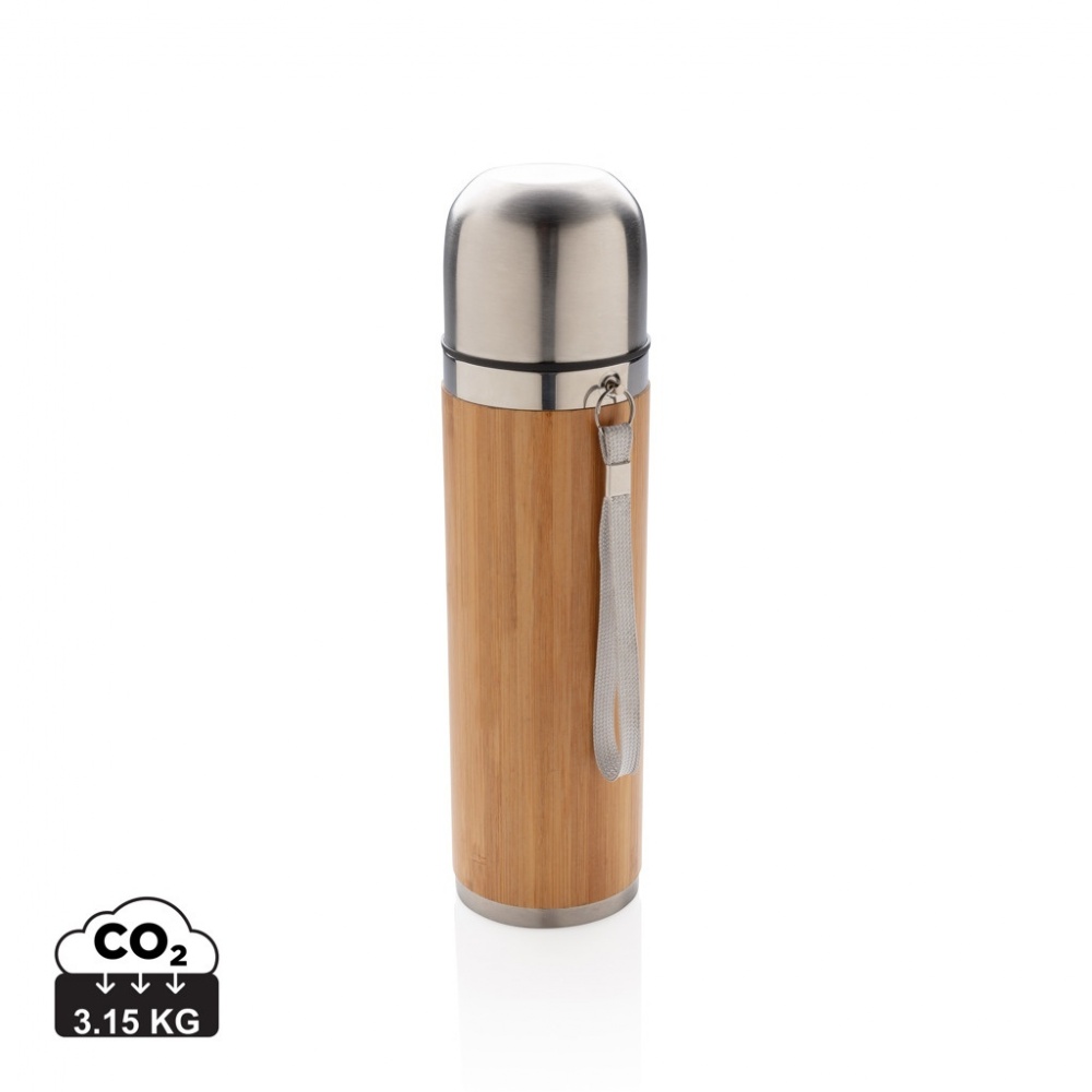 Logotrade promotional item picture of: Bamboo vacuum travel flask
