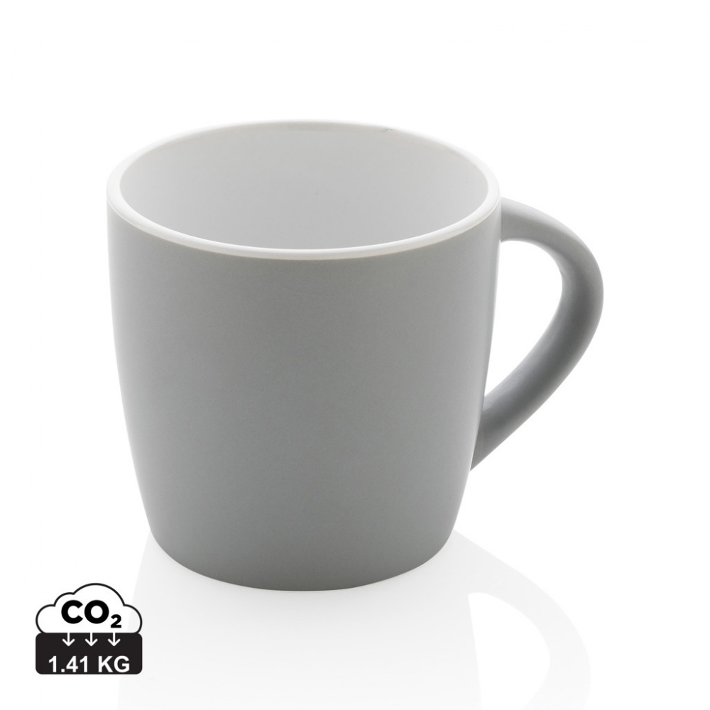 Logo trade business gifts image of: Ceramic mug with coloured inner 300ml