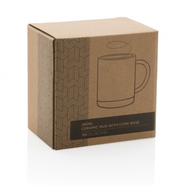 Logotrade promotional item picture of: Ceramic mug with cork base 280ml