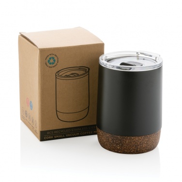 Logotrade promotional product image of: RCS Re-steel cork small vacuum coffee mug