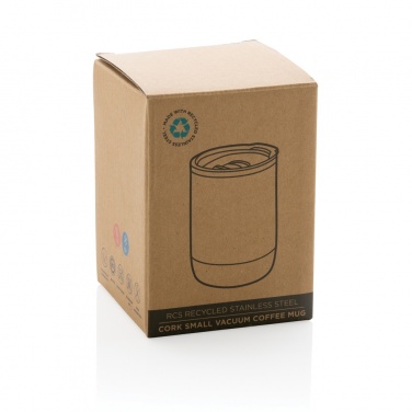 Logo trade promotional merchandise image of: RCS Re-steel cork small vacuum coffee mug