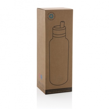 Logo trade promotional items image of: Hydro RCS recycled stainless steel vacuum bottle with spout