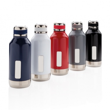 Logo trade promotional giveaways picture of: Leak proof vacuum bottle with logo plate