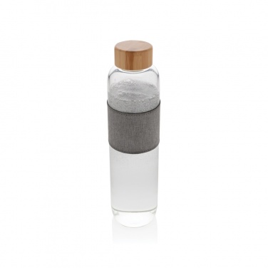Logotrade advertising product picture of: Impact borosilicate glass bottle with bamboo lid