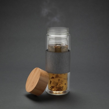 Logo trade corporate gift photo of: Impact double wall borosilicate glass bottle