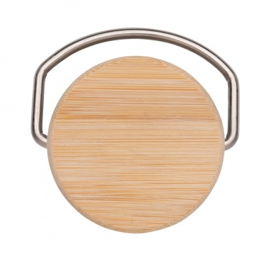 Logo trade promotional products picture of: Modern stainless steel bottle with bamboo lid