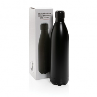 Logotrade promotional giveaway image of: Solid colour vacuum stainless steel bottle 1L