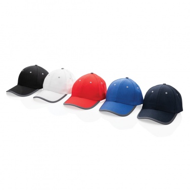 Logotrade advertising product picture of: Impact AWARE™ Brushed rcotton 6 panel contrast cap 280gr
