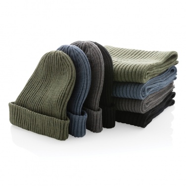 Logo trade promotional gifts image of: Impact AWARE™ Polylana® knitted scarf 180 x 25cm