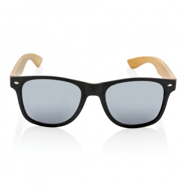 Logo trade promotional gift photo of: Bamboo and RCS recycled plastic sunglasses