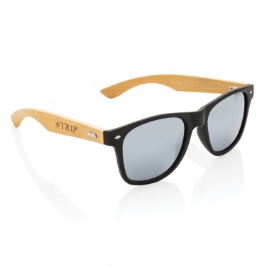 Logo trade promotional item photo of: Bamboo and RCS recycled plastic sunglasses
